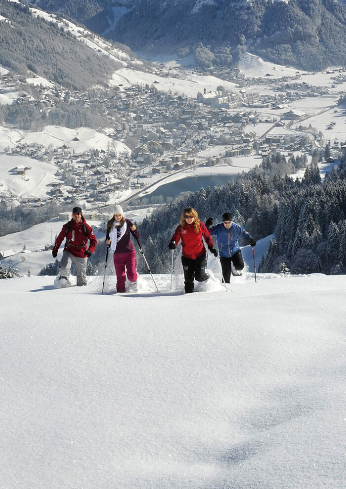 Jochpass Winter Region Schneeschuhwandern Teaser Engelberg Truebsee Trail